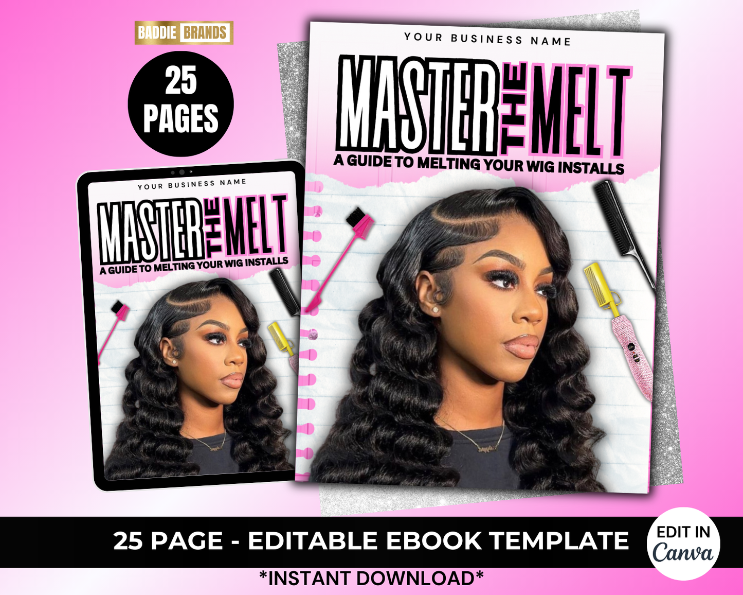 PLR Ebook - 25 Pages | Done For You Ebook, Add your brand and resell | Hair Stylist Ebook | Wig Class Manual