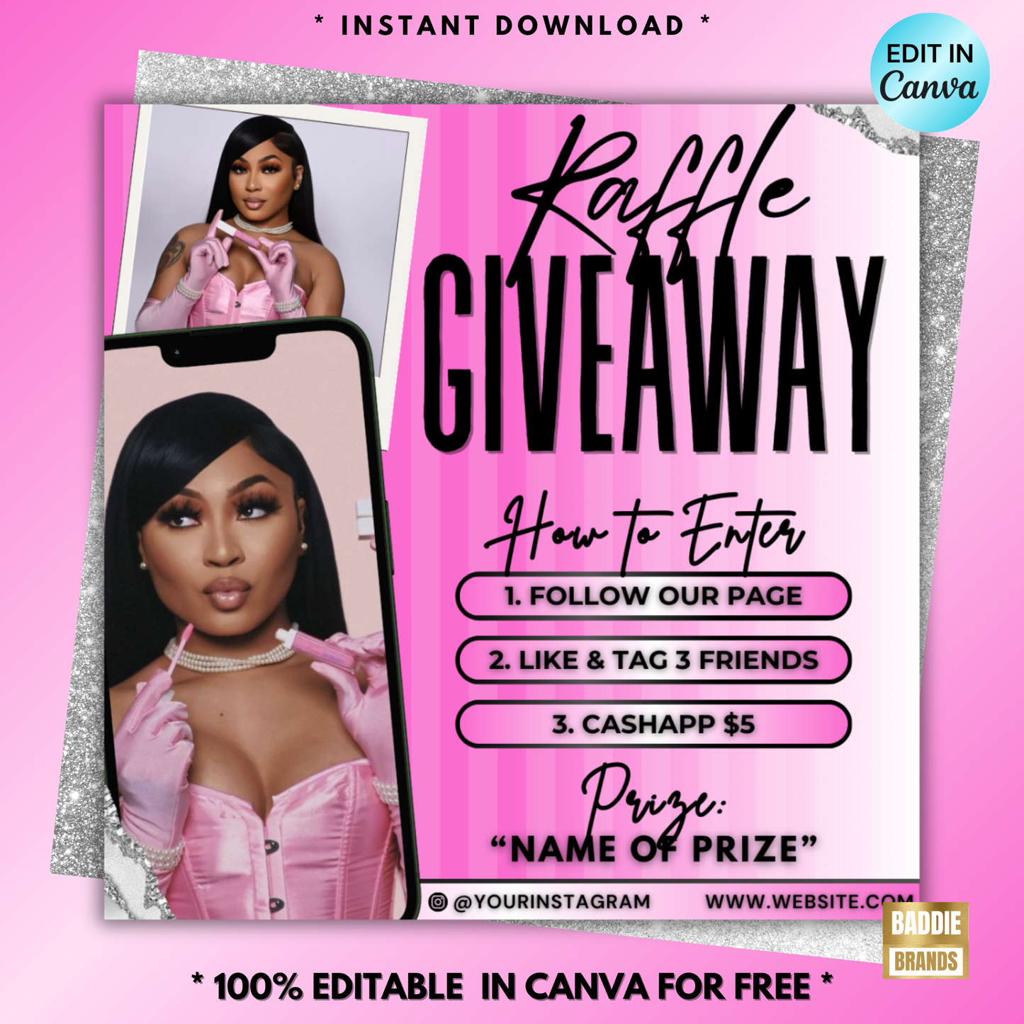 Raffle Flyer Template | Giveaway Flyer