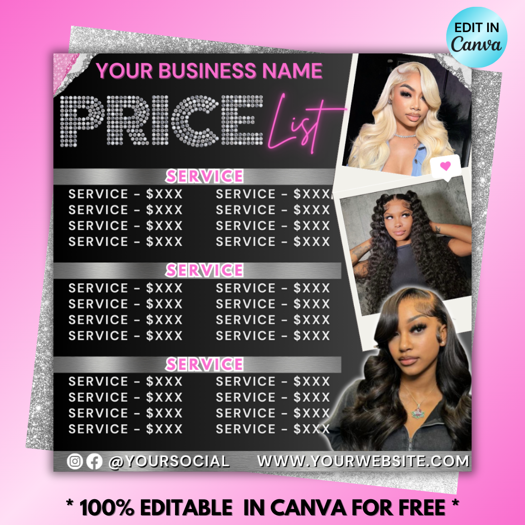 Price list Flyer Template | Service Price list Flyer