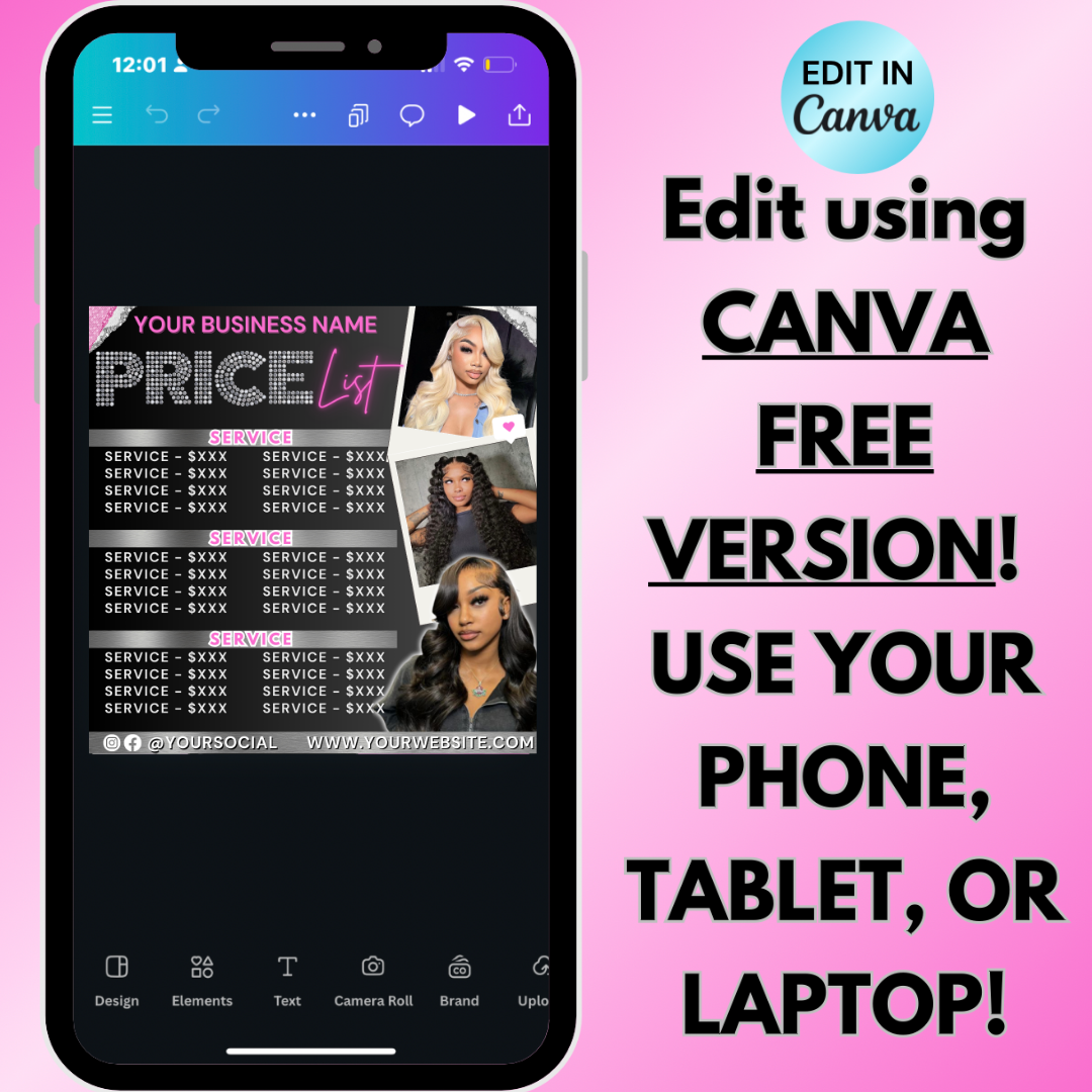 Price list Flyer Template | Service Price list Flyer