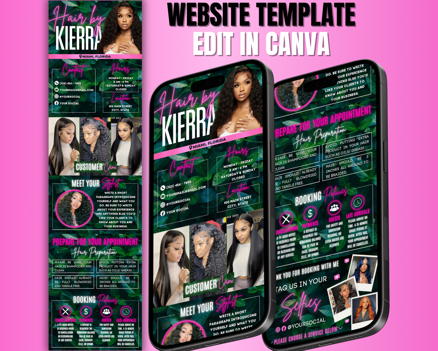 Acuity Scheduling Website Template | Booking Website | Stylist Website