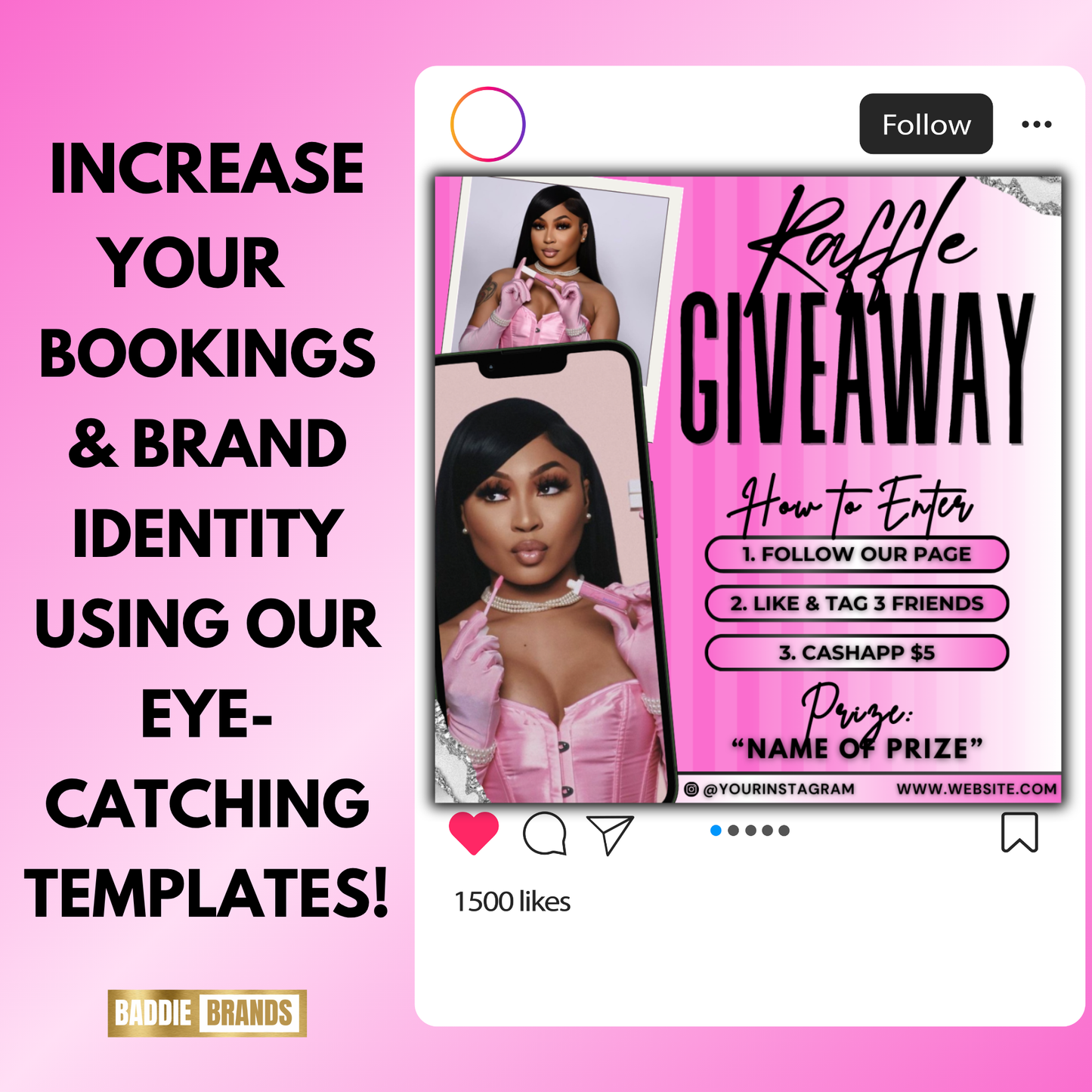 Raffle Flyer Template | Giveaway Flyer