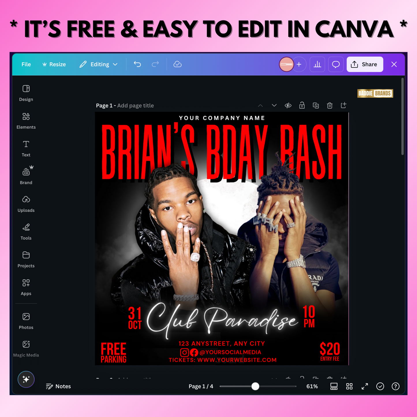 Birthday Flyer Template | Happy Birthday Flyer
