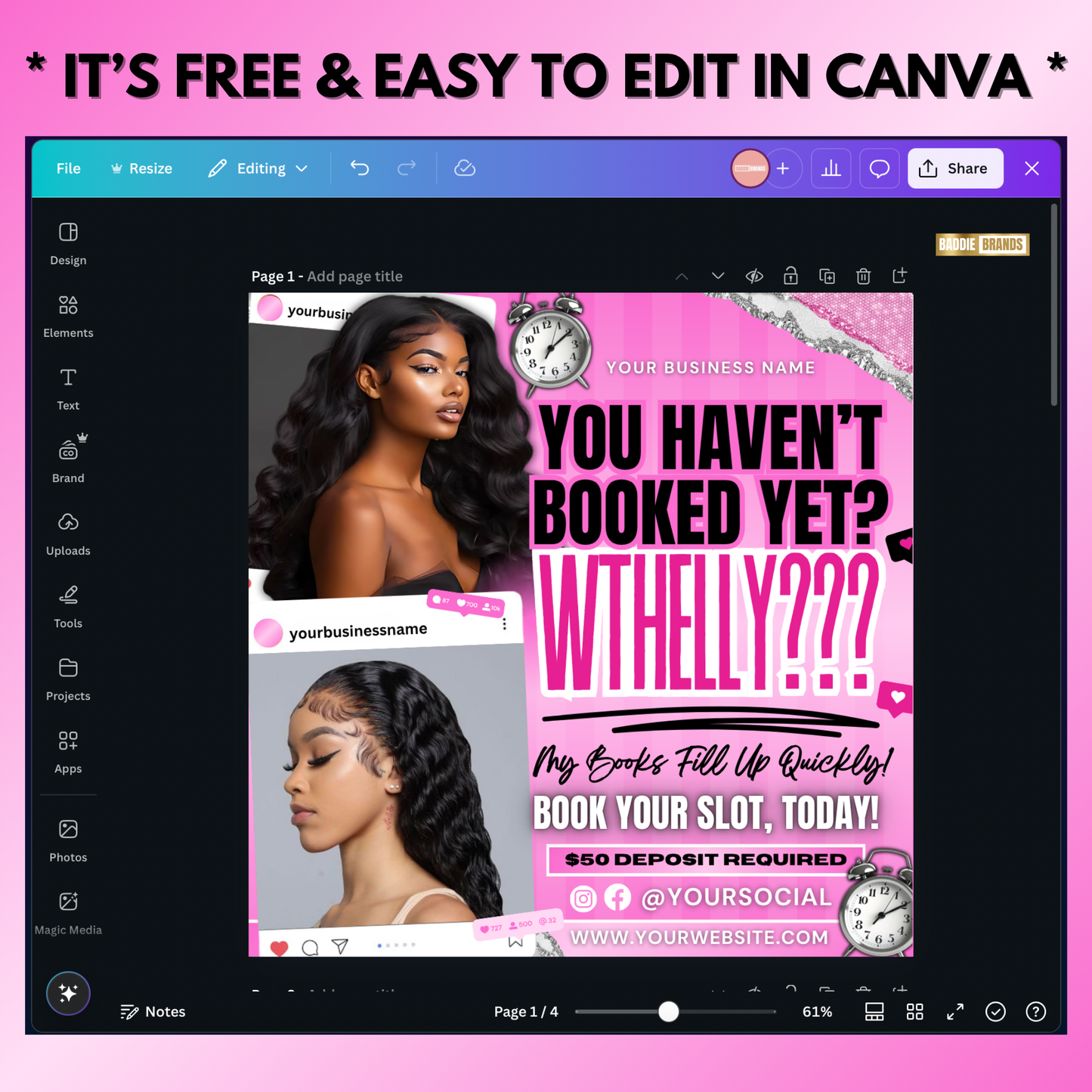 June Booking Flyer Template | Summer Booking Flyer