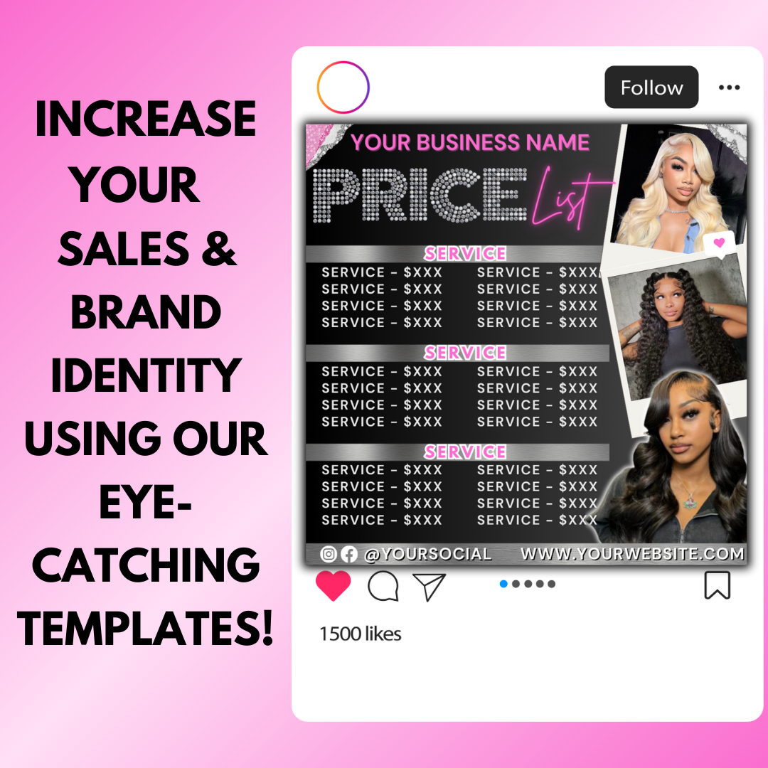Price list Flyer Template | Service Price list Flyer