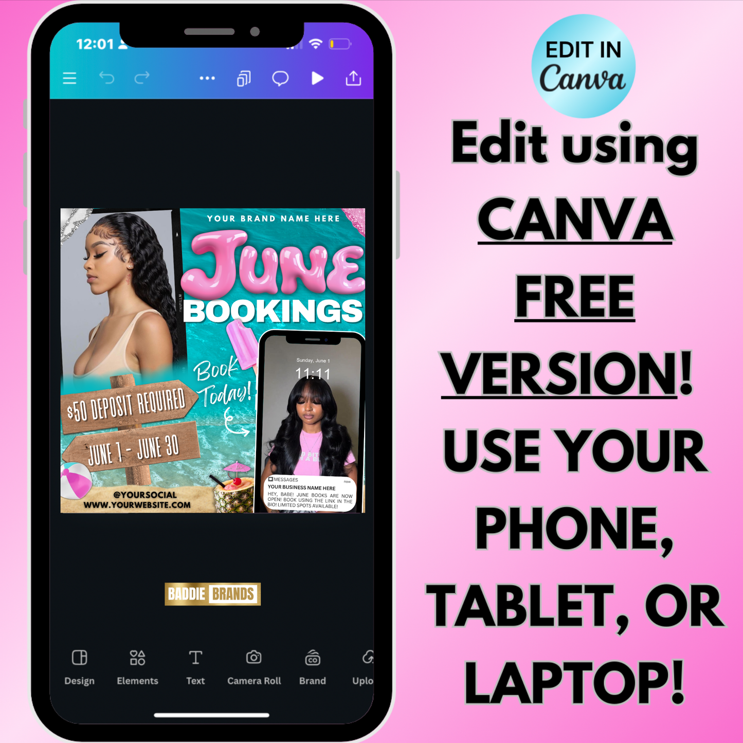 June Booking Flyer Template | Summer Booking Flyer