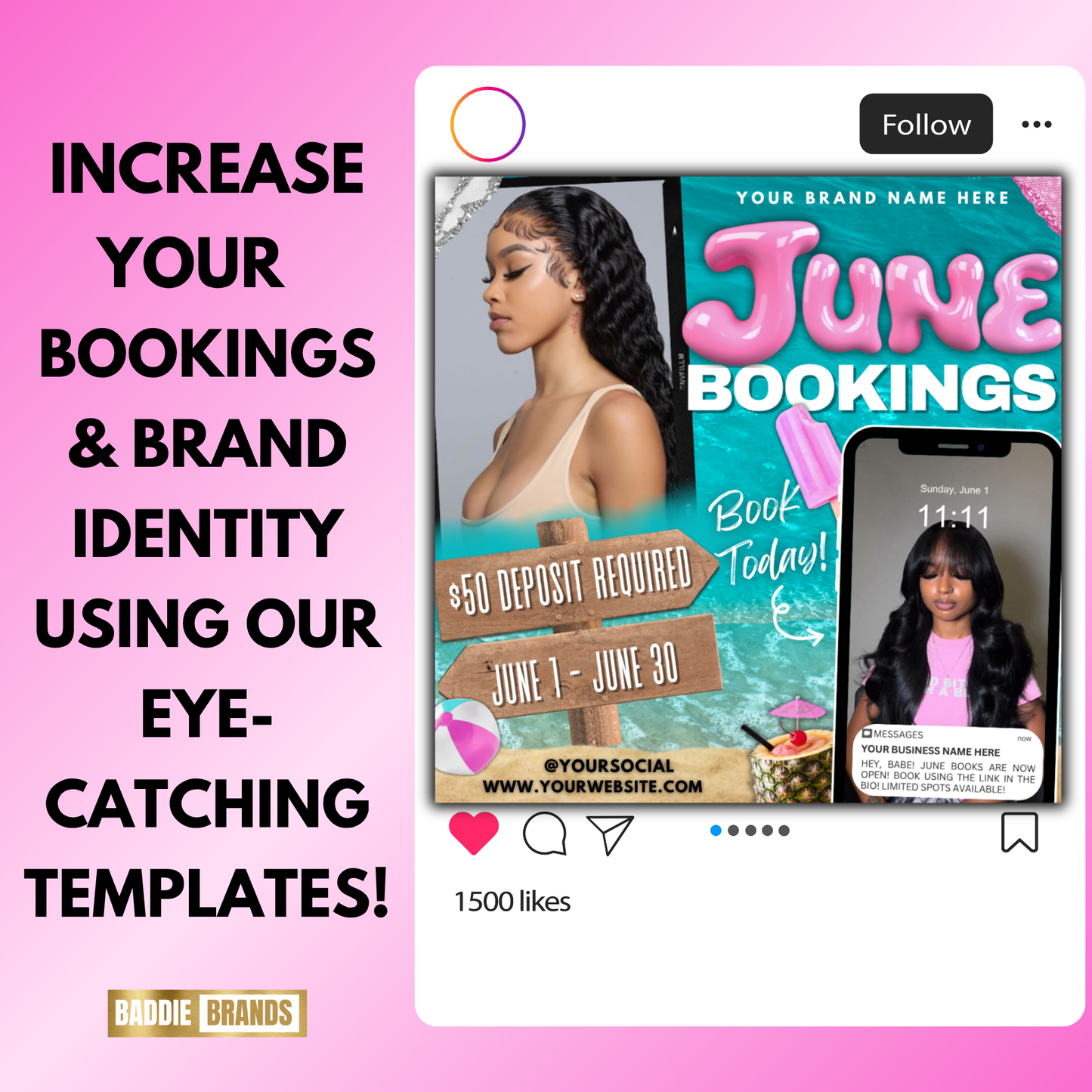 June Booking Flyer Template | Summer Booking Flyer