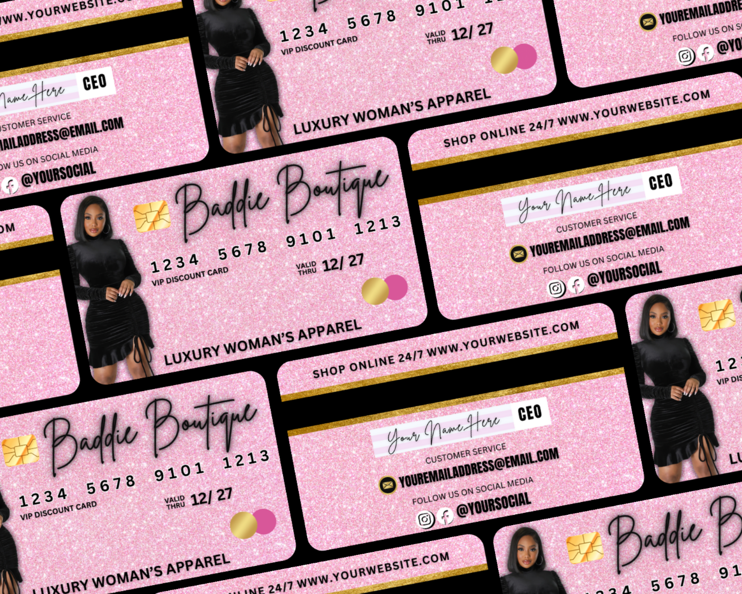 Credit Card Business Card Template | PVC Card | Edit in Canva