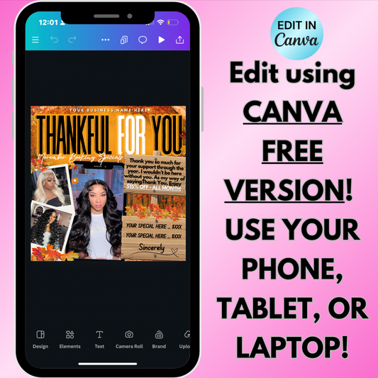 November Booking Flyer for Hairstylists, Lash Techs, Nail Techs + More | Canva Template