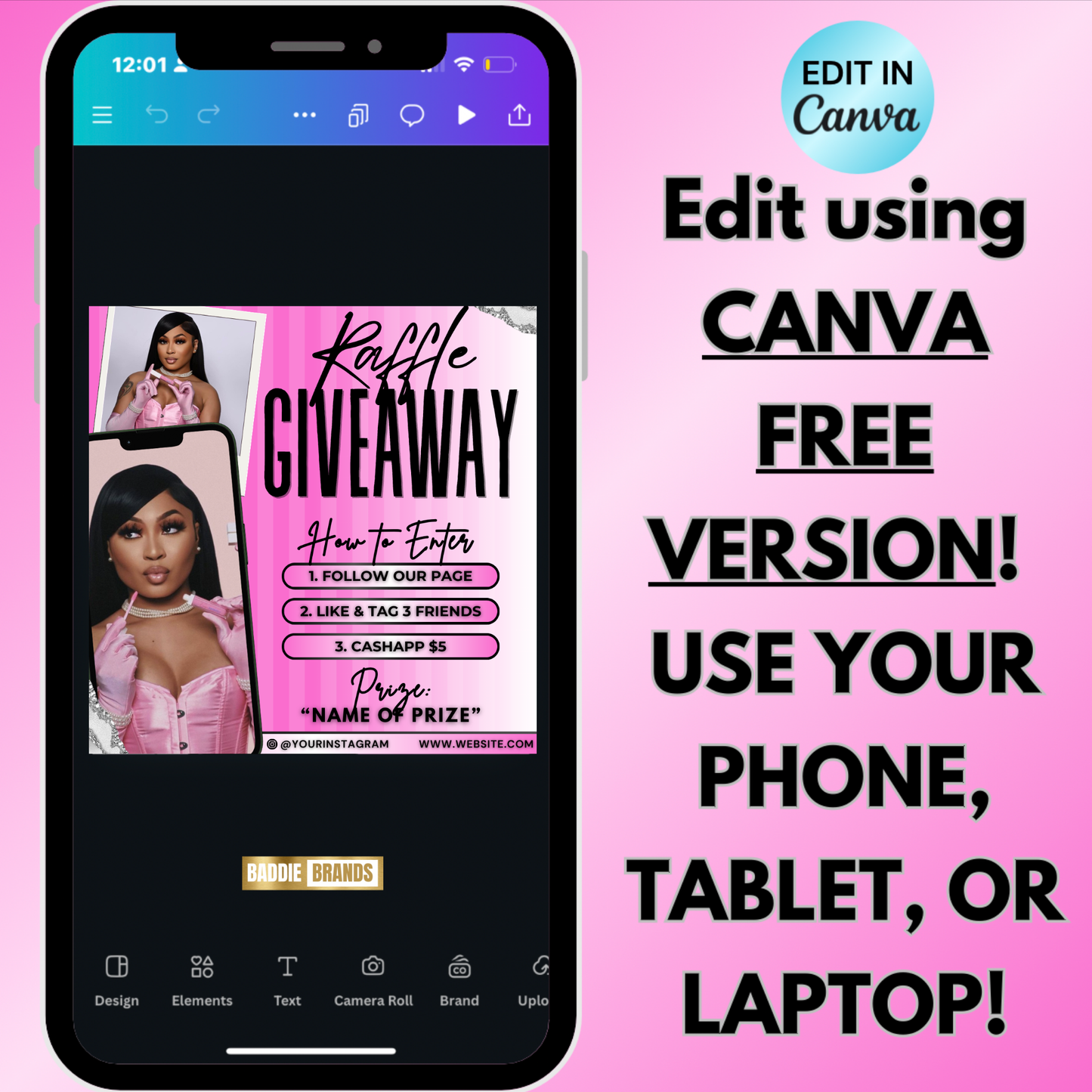 Raffle Flyer Template | Giveaway Flyer