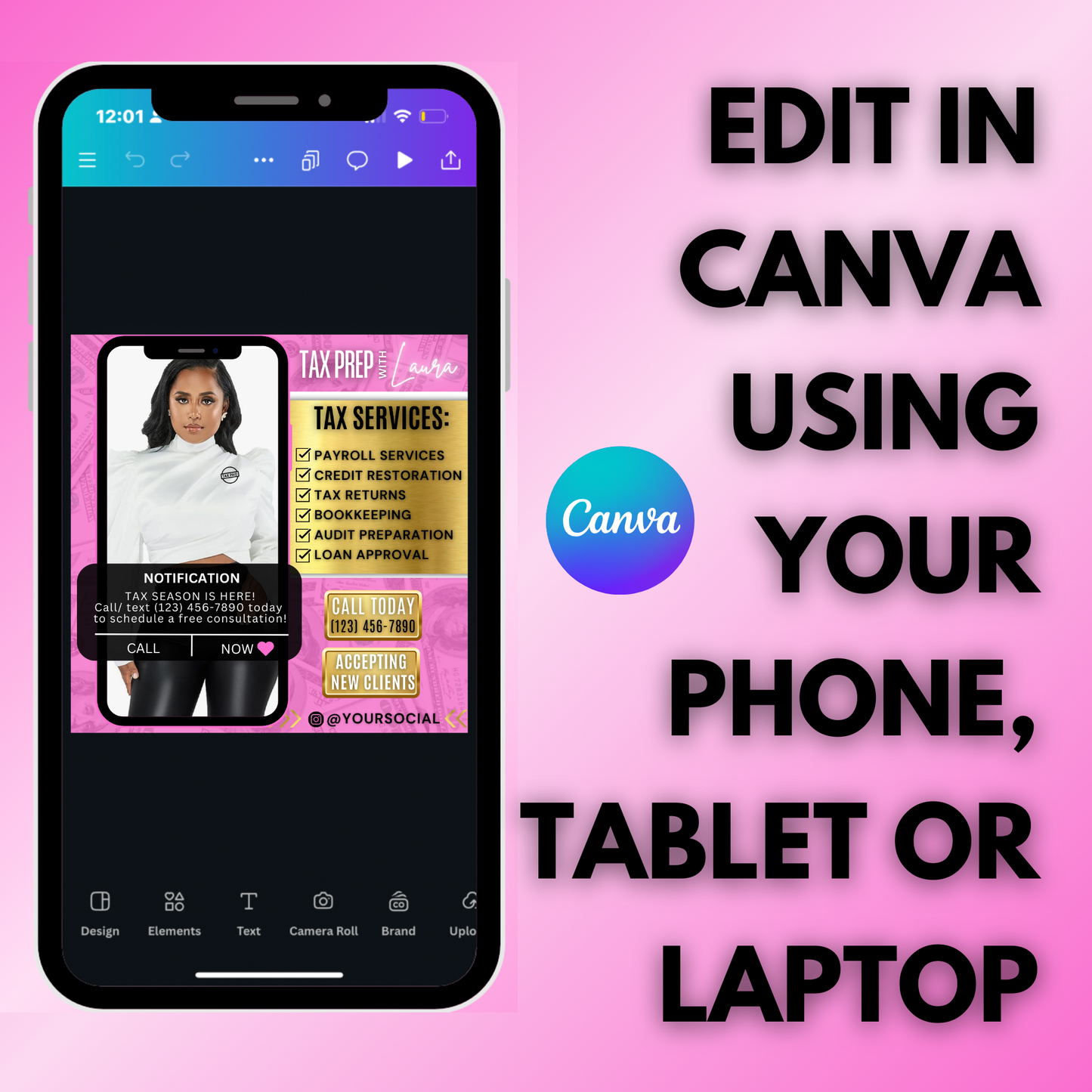Tax Flyer, Tax Prep Referral Program Flyer, Income Tax Flyer Editable Template | Edit in Canva