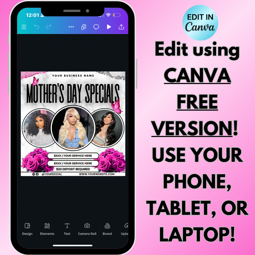May Booking Flyer | Mother's Day Specials Flyer | Edit in Canva