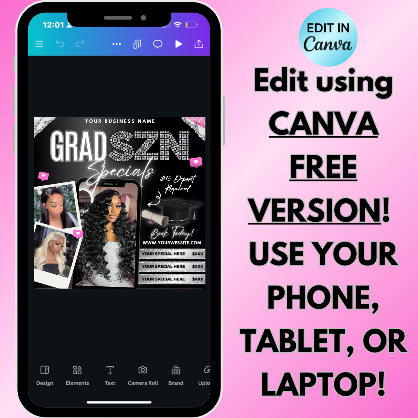 Graduation Booking Specials Flyer | Edit in Canva