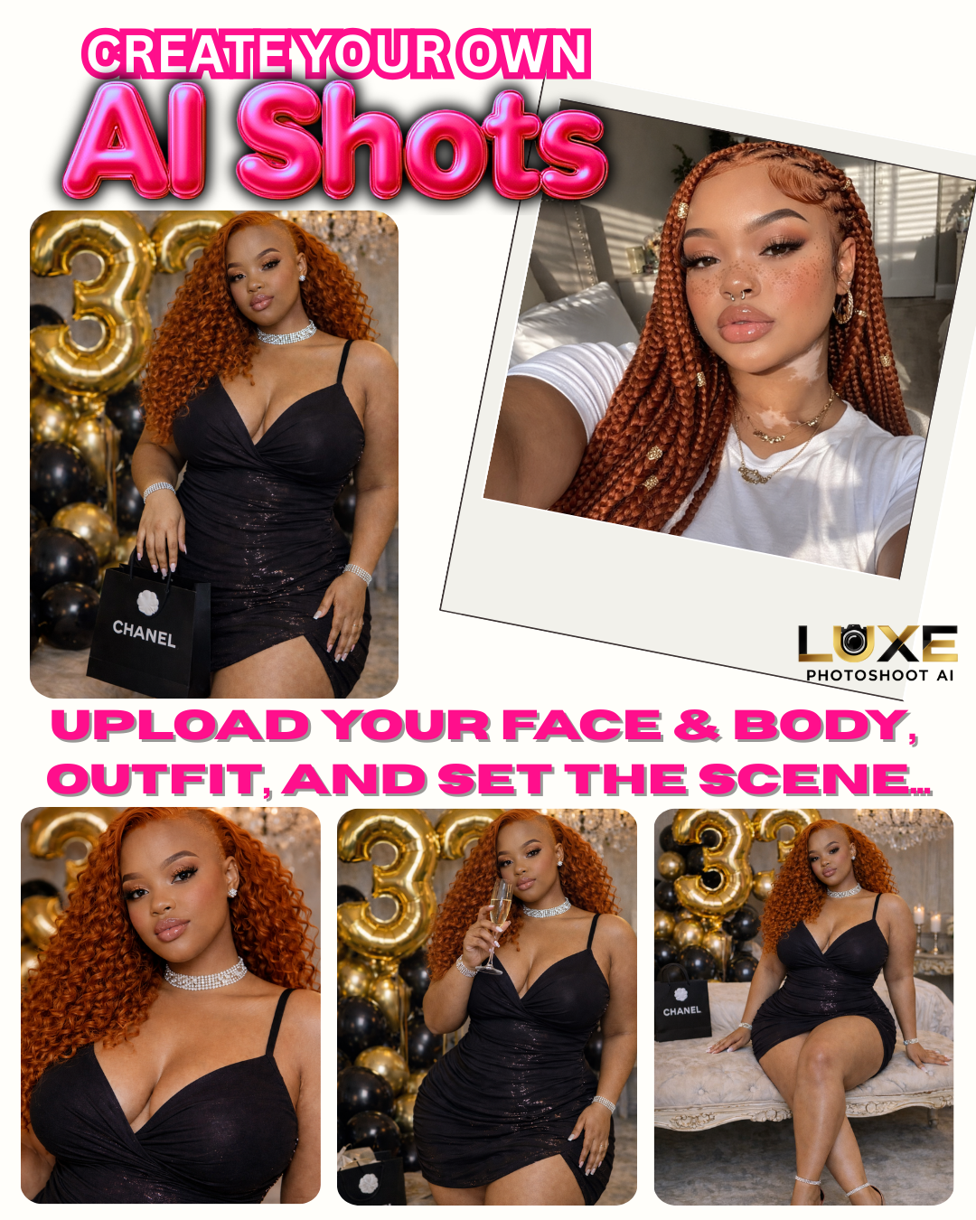 Luxe Photoshoot AI Shots – Lifetime Access Unlimited Pro AI Photoshoot Studio for Luxury Content Creators