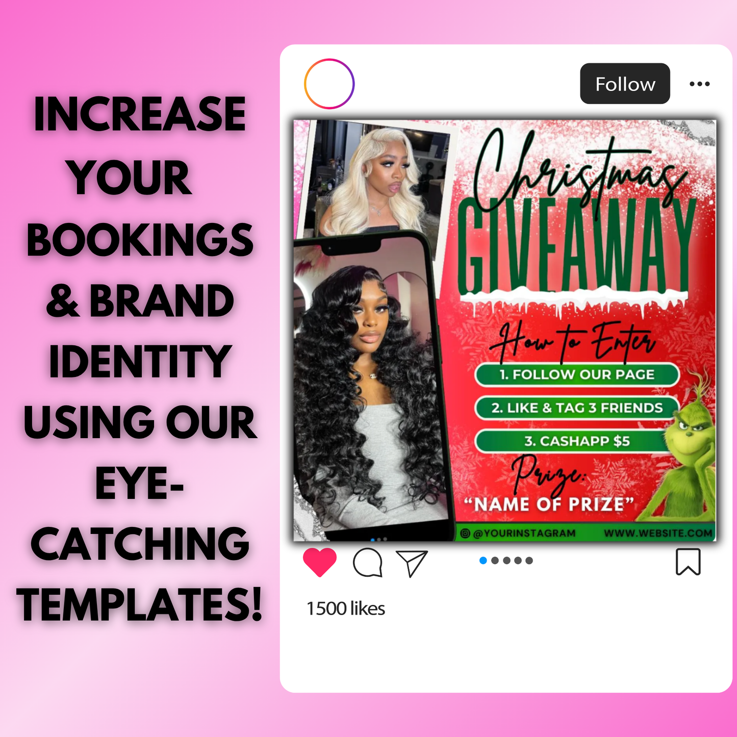 Christmas Raffle Flyer, Giveaway Flyer Template | Edit in Canva