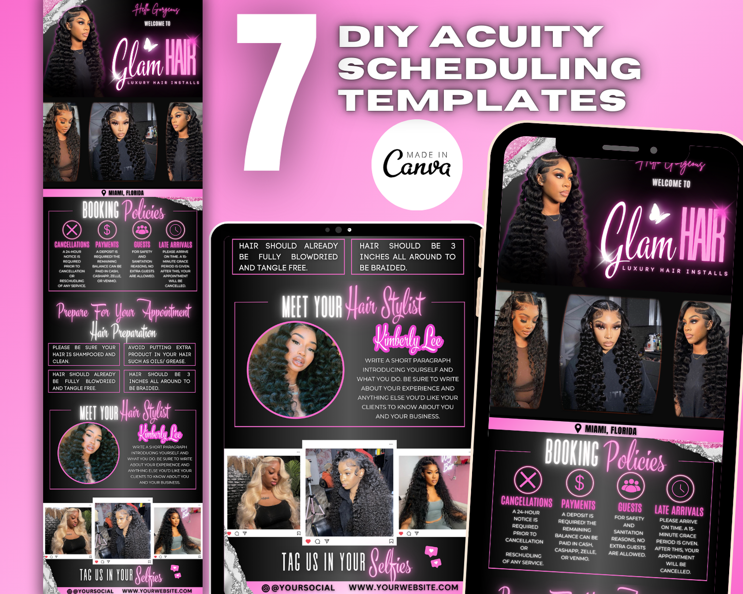 Acuity Scheduling Template | Booking Website for Hair, Lash, Nail, and Beauty