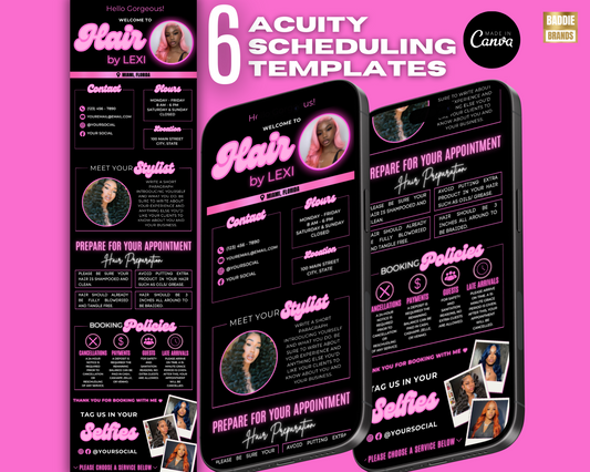 Acuity Scheduling Website Template | Hair Stylist Booking Website