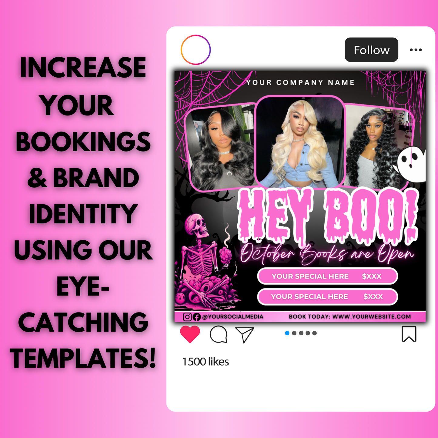 October Booking Flyer | Halloween Booking Flyer | Spooky Season