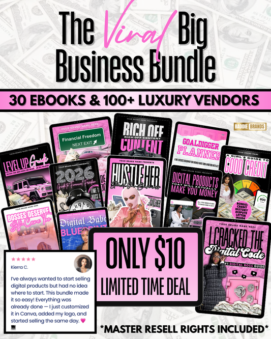 Big Business Ebook Bundle with Master Resell Rights | 30 Ebooks + 100 Luxury Vendors