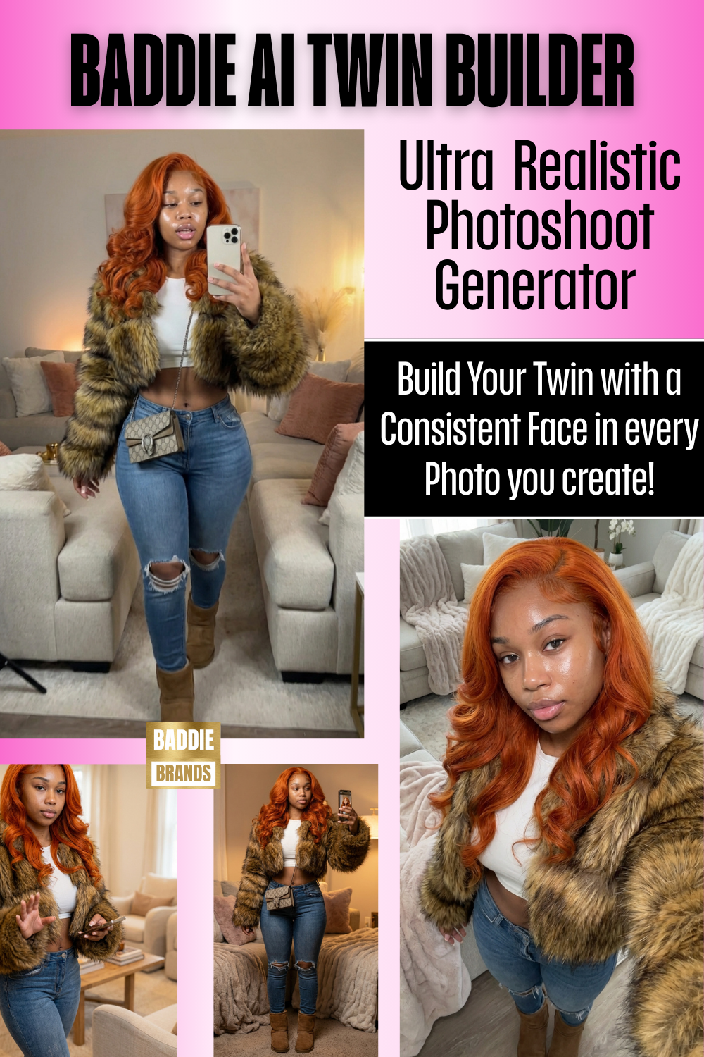 Baddie AI Twin Builder App | Lifetime Access – Unlimited Pro AI Photoshoot Studio