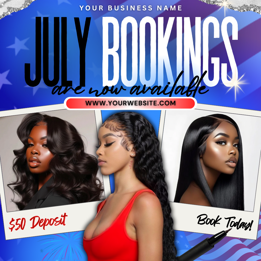 July Booking Flyer Template | Summer Booking Flyer