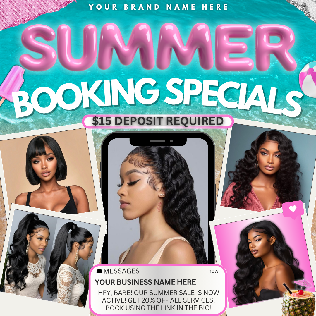 Summer Booking Flyer Template | June Booking Flyer
