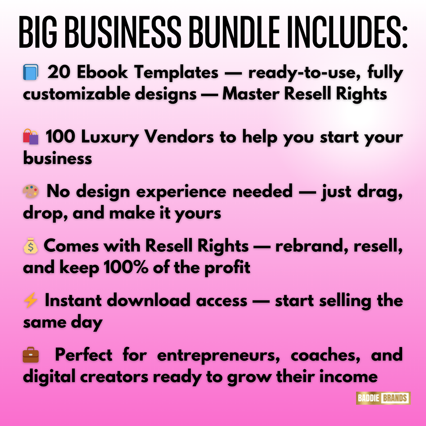 Big Business Bundle with Master Resell Rights | Ebook Templates & Vendor Lists