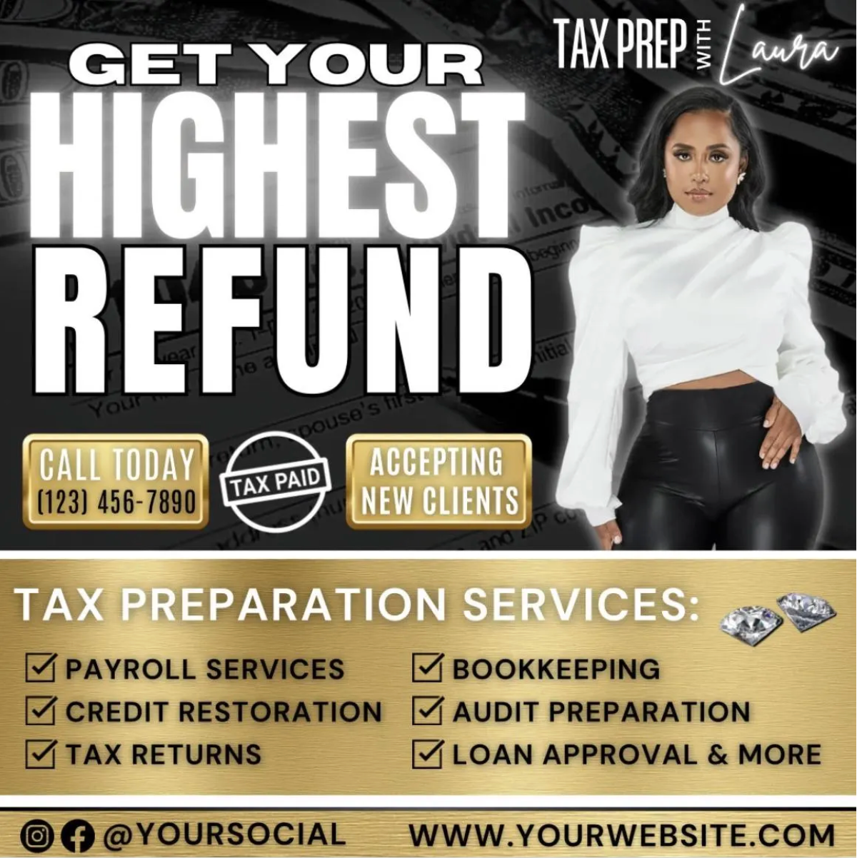 Tax Prep Flyer Bundle Templates | Edit in Canva
