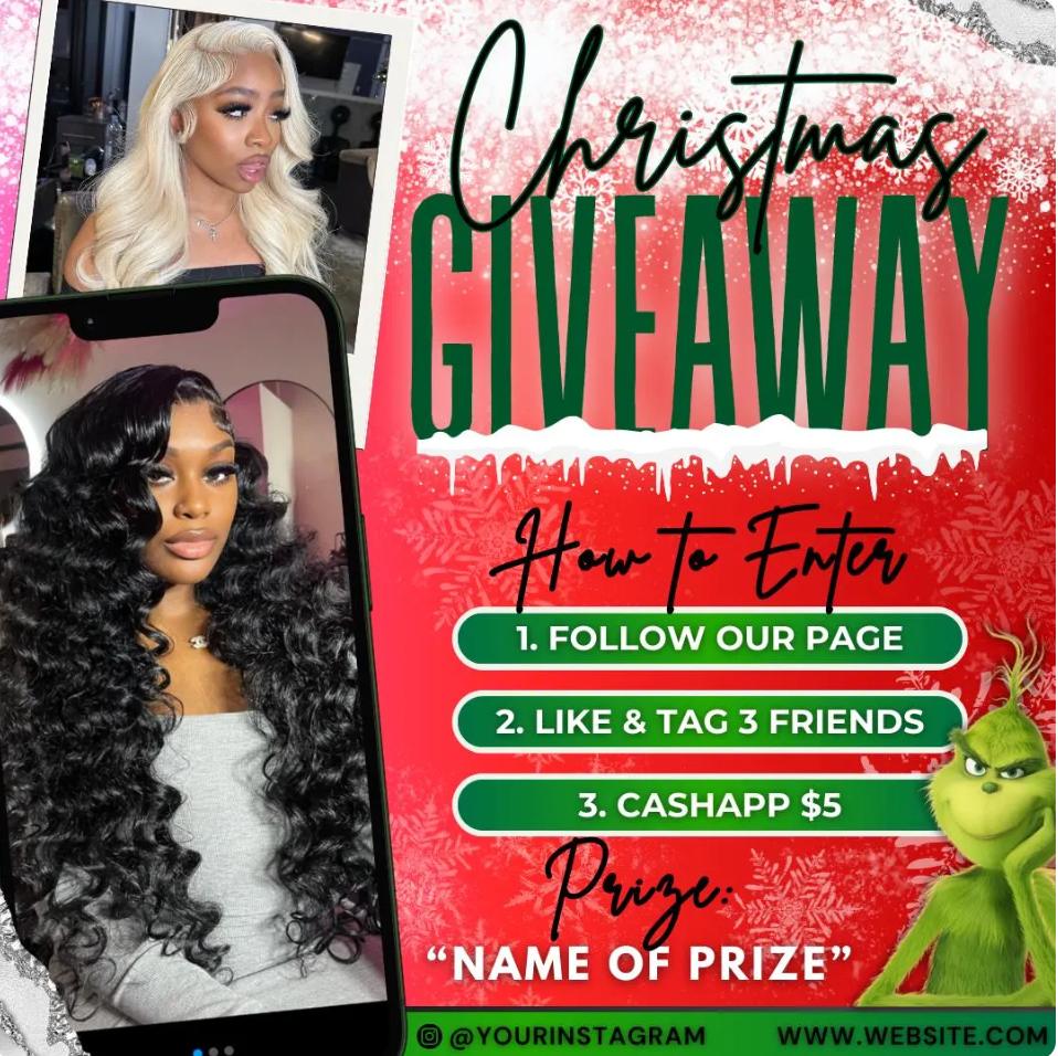 Christmas Raffle Flyer, Giveaway Flyer Template | Edit in Canva