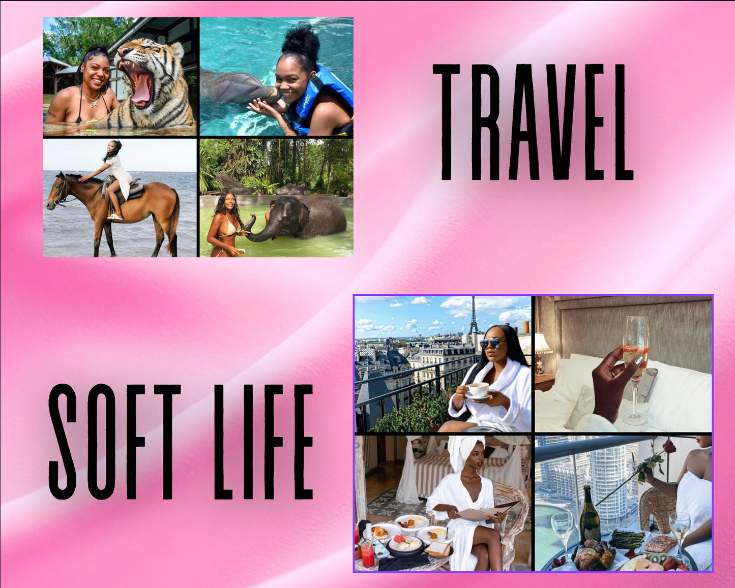 Black Girl Luxury Vision Board Photos, 2026 Vision Board, Manifest Wealth, Affirmations, Self-Care and Soft Life (Digital Download)