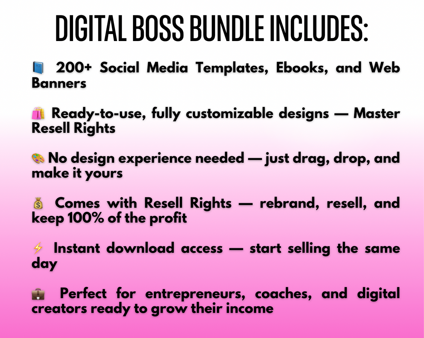 200+ Digital Products with Resell Rights | Canva Templates Bundle | Passive Income Digital Downloads