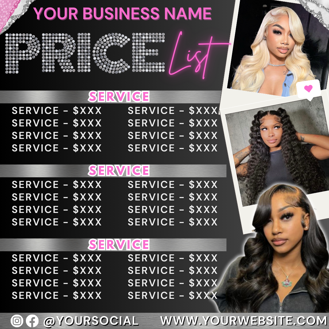Price list Flyer Template | Service Price list Flyer