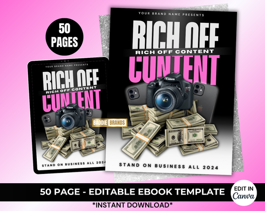 PLR Ebook - 50 Pages | Done For You Ebook, Add your brand and resell | Content Creator Ebook Template | Premade Ebook