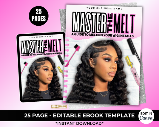 PLR Ebook Template - 25 Pages | Hair Stylist Ebook | Wig Install Manual | Resell Rights